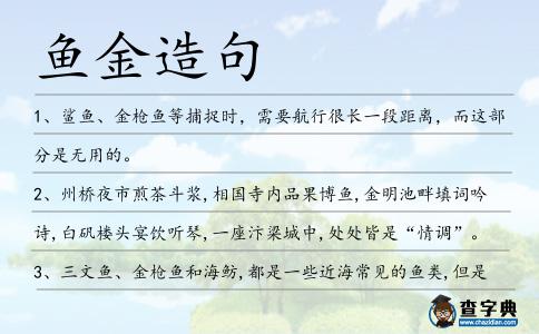 魚金造句