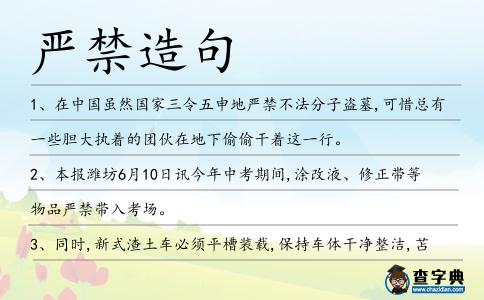 嚴(yán)禁造句