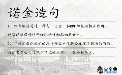 諾金造句