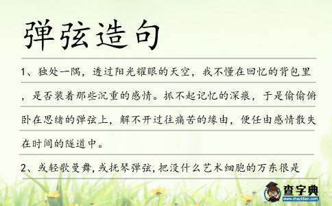 彈弦造句