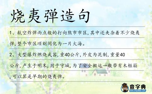 燒夷彈造句