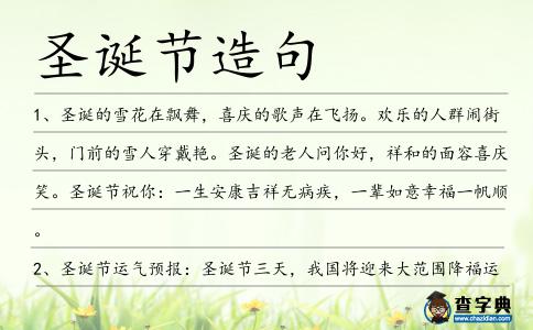 圣誕節造句