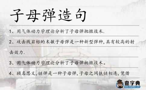 子母彈造句