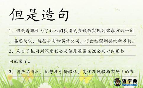 但是造句