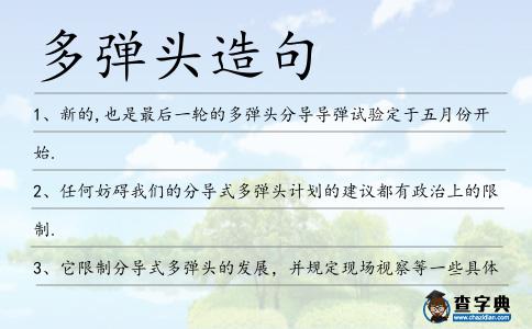 多彈頭造句