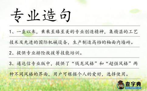 專業造句