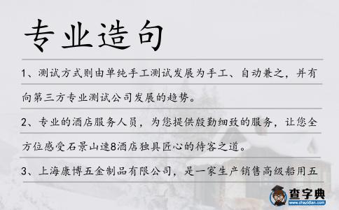 專業造句