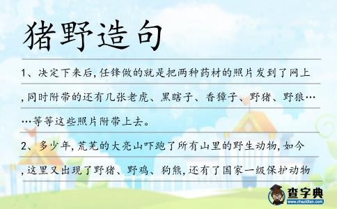 豬野造句