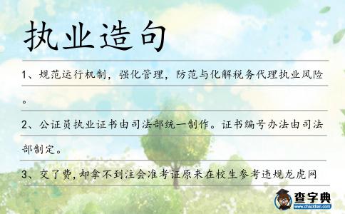 執業造句