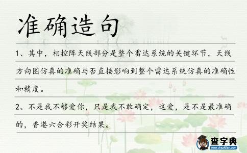 準(zhǔn)確造句