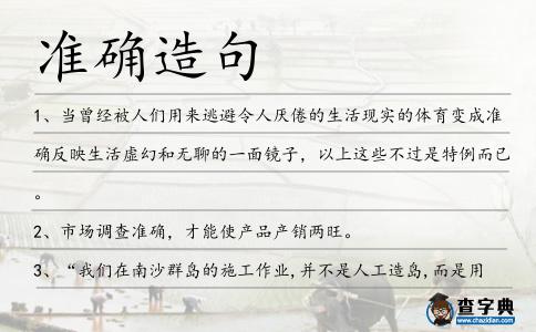 準確造句