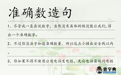 準確數造句