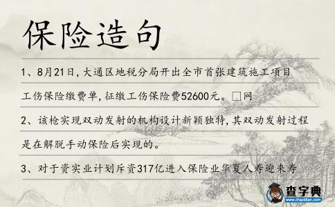 保險造句