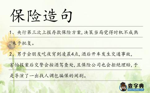 保險造句
