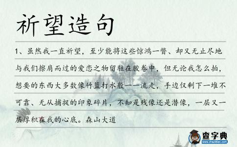 祈望造句