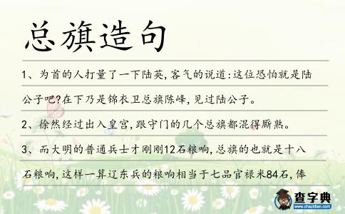 總旗造句