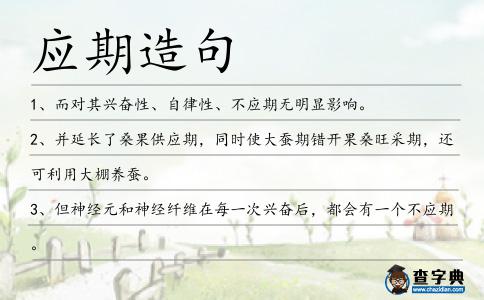應期造句