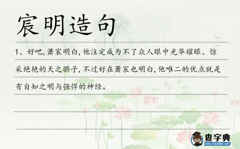 宸明造句