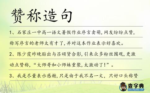贊稱造句