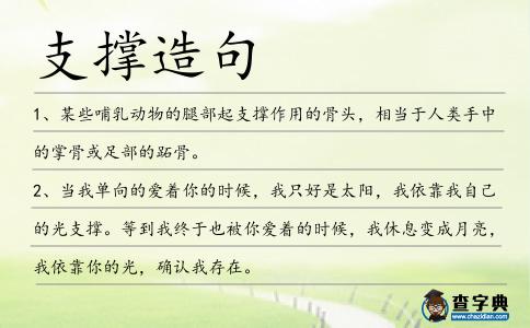 支撐造句