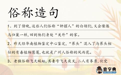 俗稱造句