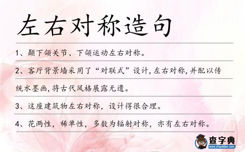 左右對稱造句