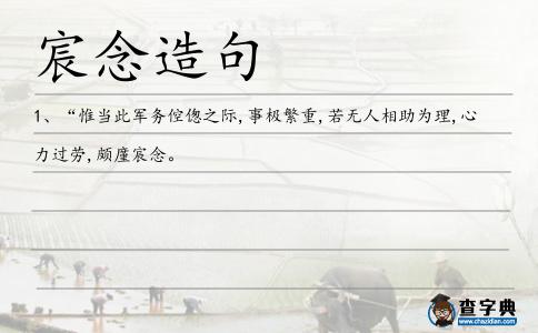 宸念造句