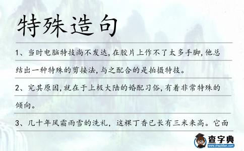 特殊造句