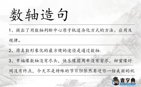 數(shù)軸造句