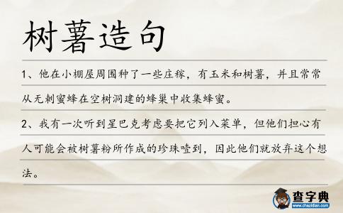 樹薯造句