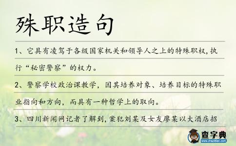殊職造句
