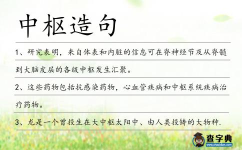 中樞造句