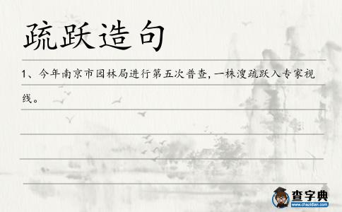 疏躍造句