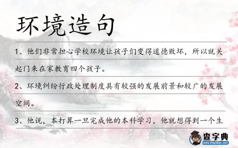 環境造句
