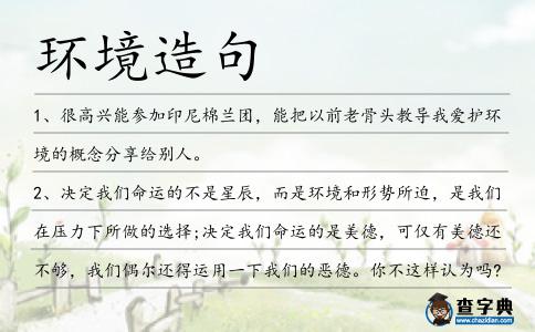 環境造句