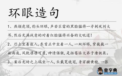 環眼造句