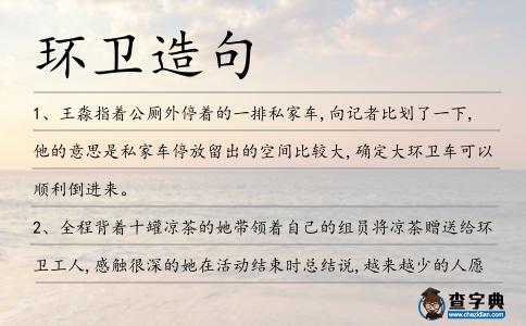 環衛造句