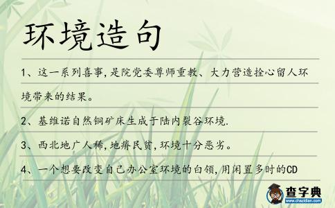 環境造句
