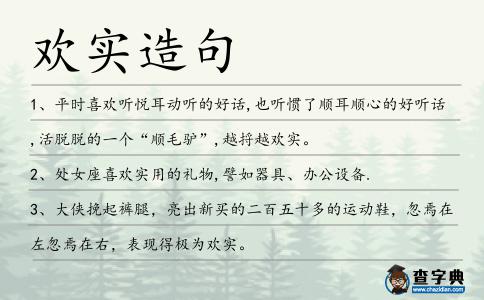 歡實造句