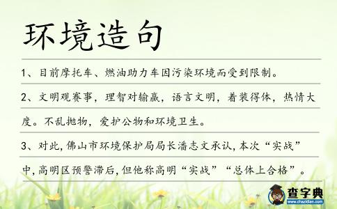 環境造句