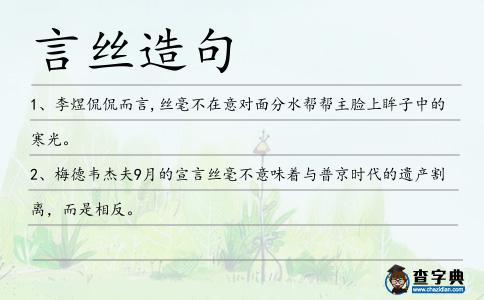 言絲造句
