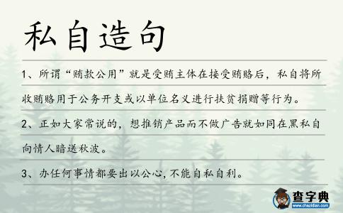 私自造句