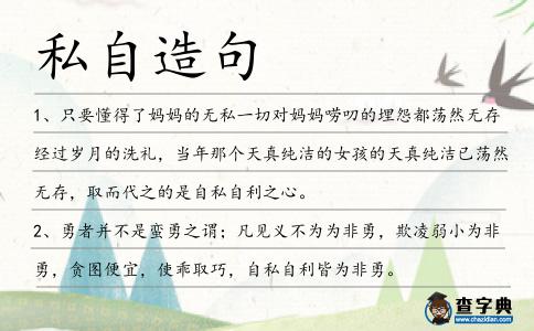 私自造句
