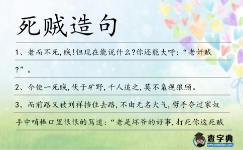 死賊造句