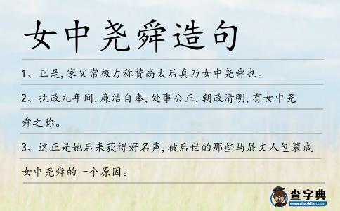 女中堯舜造句