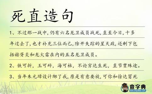 死直造句