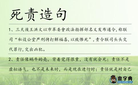 死責造句