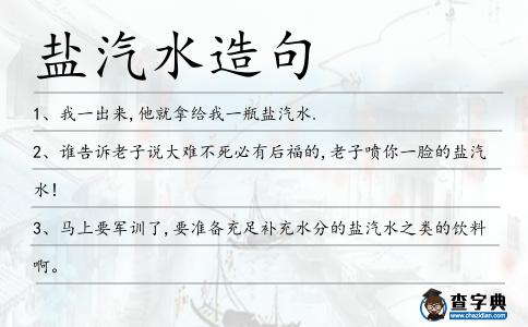 鹽汽水造句