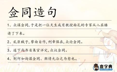 僉同造句