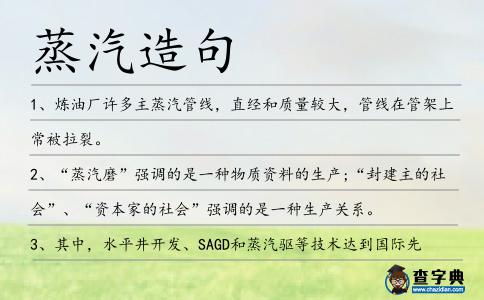 蒸汽造句